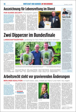 Zeitungsartikel über Gebrüder Baier Garten und Landschaftsbau